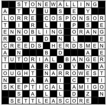 Answers to Anglo-American Crossword No. 106